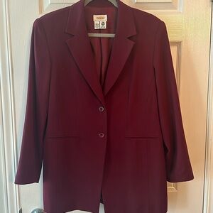 Talbots burgundy wool blazer